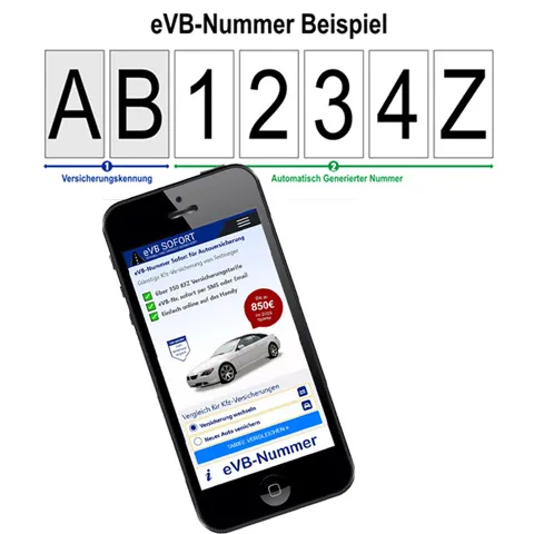 eVB-Nummer Beispiel und Handy